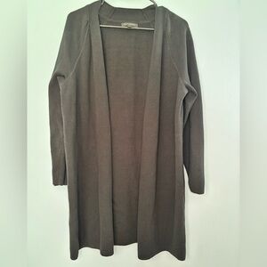 Banana Republic Black Open Front Cardigan Size Medium ~ Cotton ~ Casual Work